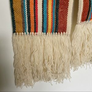1970s Retro Stripe Vintage Scarf Tassels